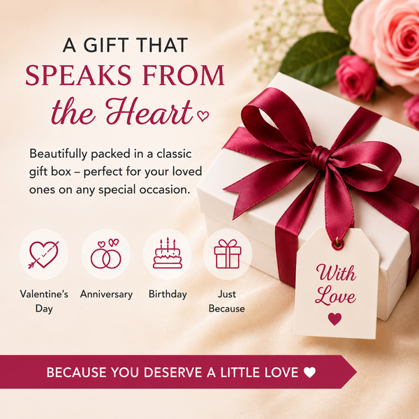 Ekaiva Organics Love Lush: Romantic Scented Heart in Royal White Box