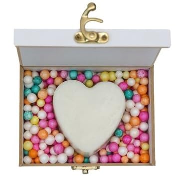 Ekaiva Organics Love Lush - Romantic Essentials Collection : Jasmine Scented Heart in Classic wooden box