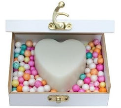 Ekaiva Organics Love Lush - Romantic Essentials Collection : Jasmine Scented Heart in Classic wooden box