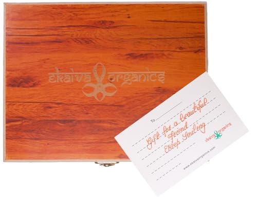 Ekaiva Organics 12 Soaps Set, Natural Organic Chemical-Free Soap, Fresh Scent, Hydrating for Dry Skin, Luxury Gift Box in an Elegent Engineered Wooden Box, 1070 gm (Pack of 12)