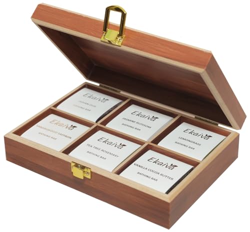 Luxurious Mini Bathing Bar Gift Set, 6 Pieces (Brown)