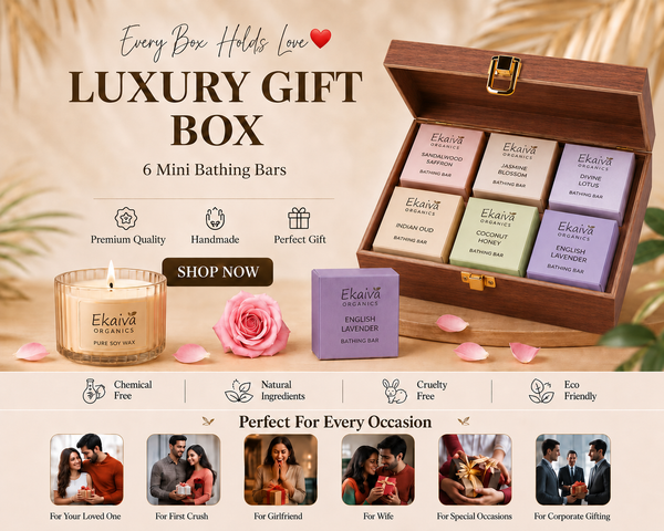 Luxurious Mini Bathing Bar Gift Set, 6 Pieces (Brown)