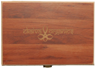 Ekaiva Organics Love Lush: Romantic Essentials Collection : Scented Heart in Redish Brown Box