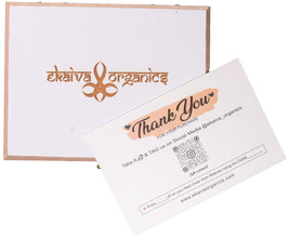 Ekaiva Organics Luxury Gift Box - Deluxe Duo: Activated Charcoal & Sandalwood Bathing Bars in an Elegant Engineered Wooden Box