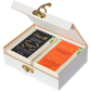 Ekaiva Organics Luxury Gift Box - Classic Collection: Activated Charcoal & Sandalwood Saffron Bathing Bars in an Elegant Engineered Wooden Box