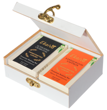 Ekaiva Organics Luxury Gift Box - Classic Collection: Activated Charcoal & Sandalwood Saffron Bathing Bars in an Elegant Engineered Wooden Box