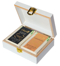 Ekaiva Organics Luxury Gift Box Deluxe Duo Box of Activated Charcoal & Sandalwood Engineered Wooden Box with 2 Luxury Bathing Bars