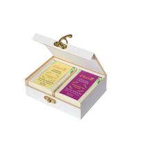 Ekaiva Organics Luxury Gift Box - Deluxe Duo: Jasmine Blossom & English Lavender Bathing Bars in an Elegant Engineered Wooden Box