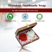 Ekaiva Organics Love Lush: Romantic Essentials Collection : Scented Heart in Redish Brown Box