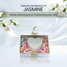 Ekaiva Organics Love Lush - Romantic Essentials Collection : Jasmine Scented Heart in Classic wooden box