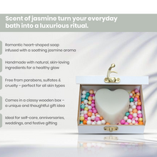 Ekaiva Organics Love Lush - Romantic Essentials Collection : Jasmine Scented Heart in Classic wooden box