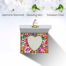 Ekaiva Organics Love Lush - Romantic Essentials Collection : Jasmine Scented Heart in Classic wooden box