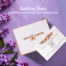 Ekaiva Organics Luxury Gift Box - Deluxe Duo: Activated Charcoal & English Lavender Bathing Bars in an Elegant Engineered Wooden Box