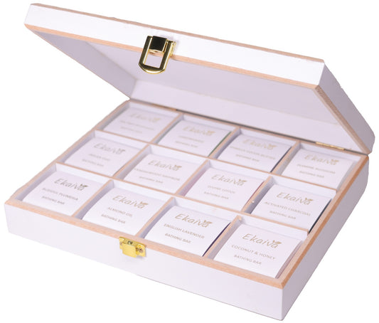 Luxury Gift Set of 12 Bathing Bars (Royal White)