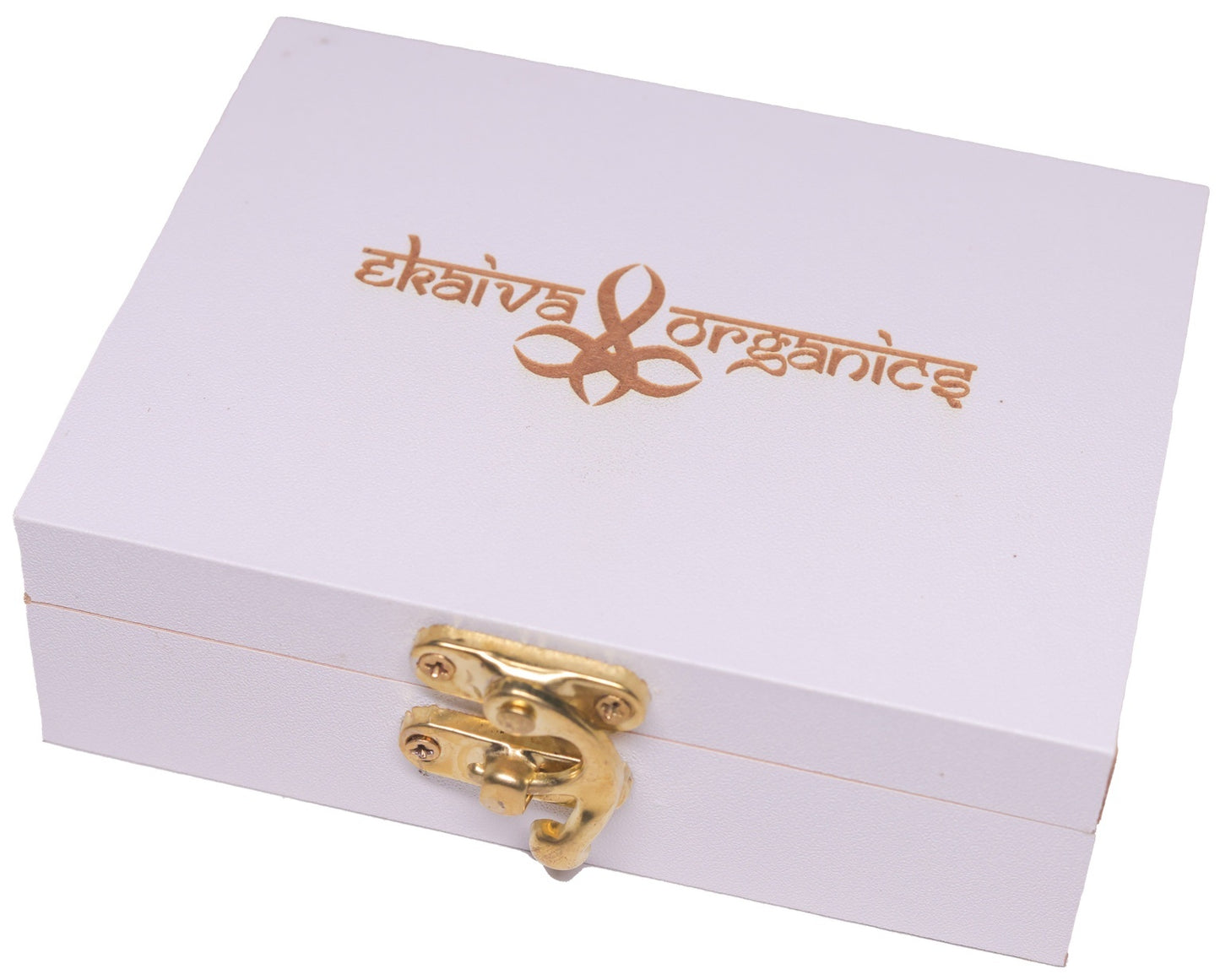 Ekaiva Organics Luxury Gift Box - Deluxe Duo: Jasmine Blossom & Almond Oil Bathing Bars in an Elegant Engineered Wooden Box