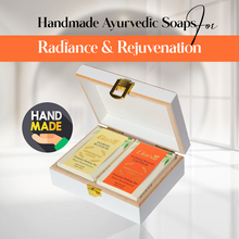 Ekaiva Organics Luxury Gift Box - Deluxe Duo: Jasmine Blossom & Sandalwood Saffron Bathing Bars in an Elegant Engineered Wooden Box